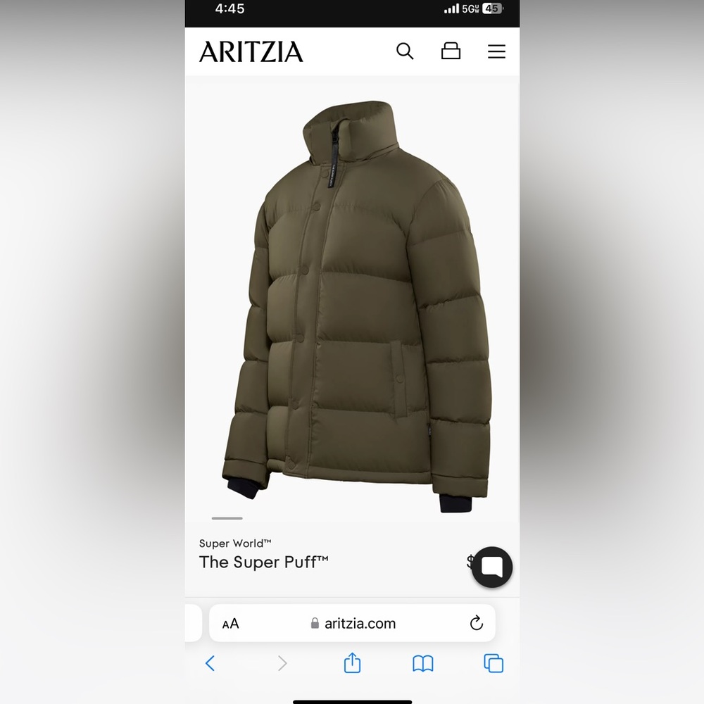 Aritzia super puff winter jacket
